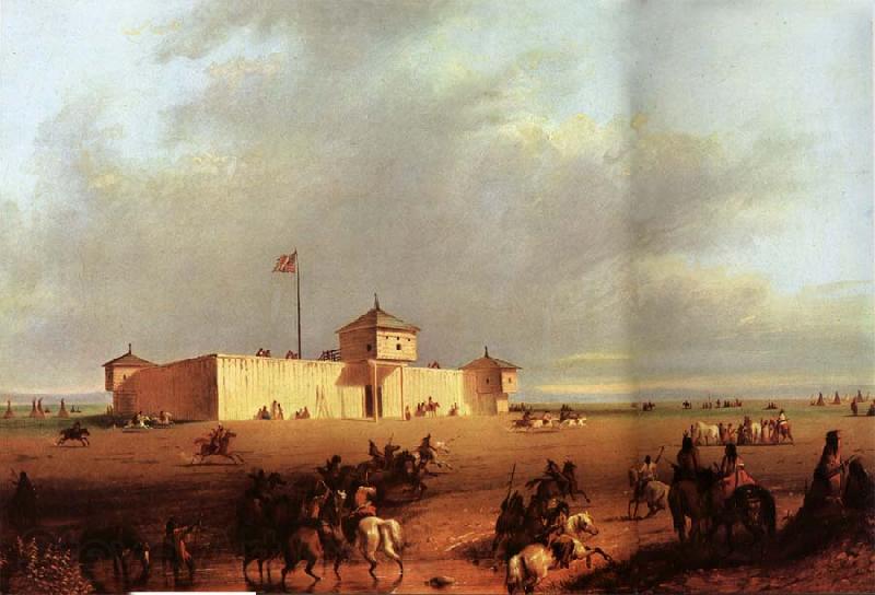 Alfred Jacob Miller Fort William on the Laramie Spain oil painting art